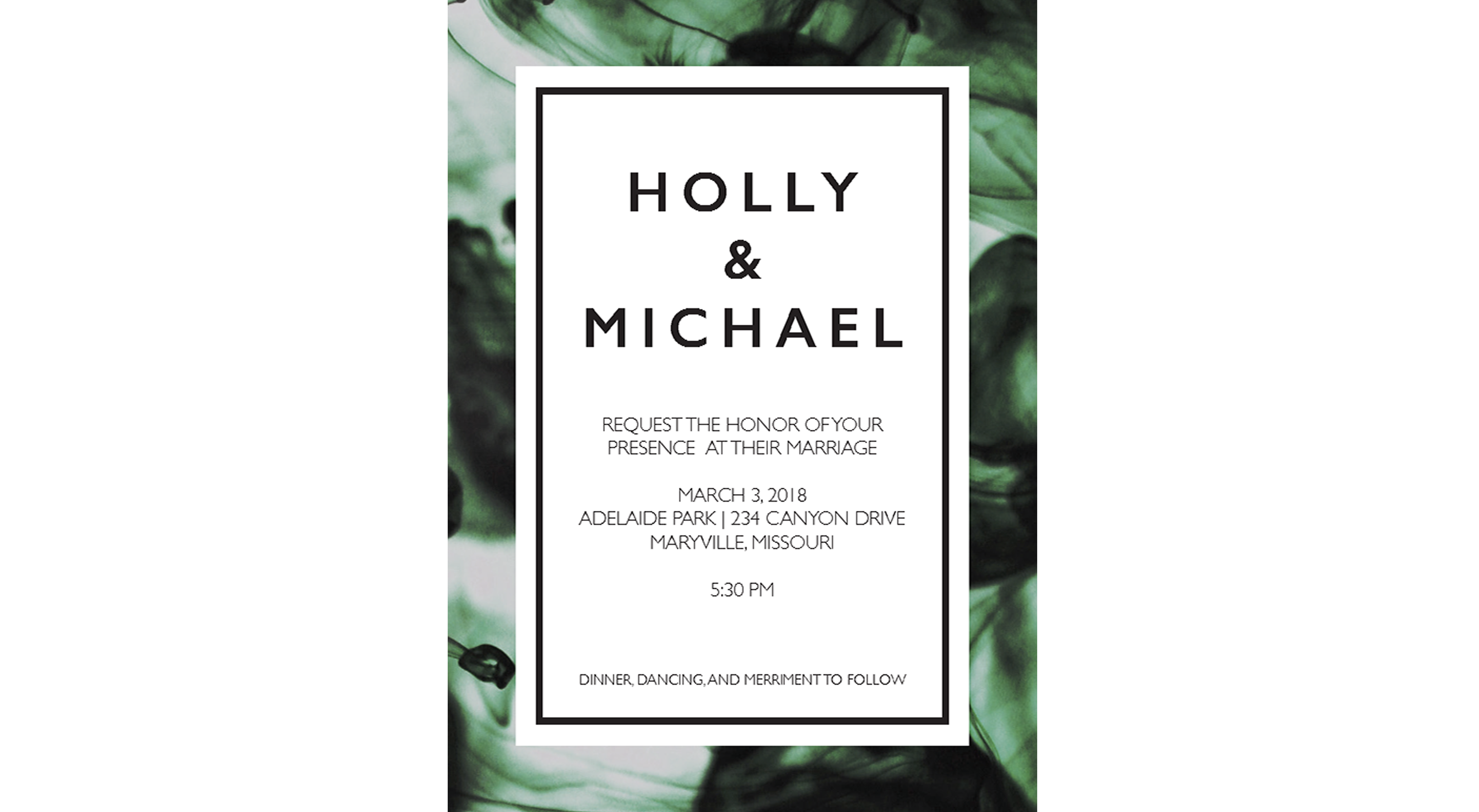 watercolor wedding invitation